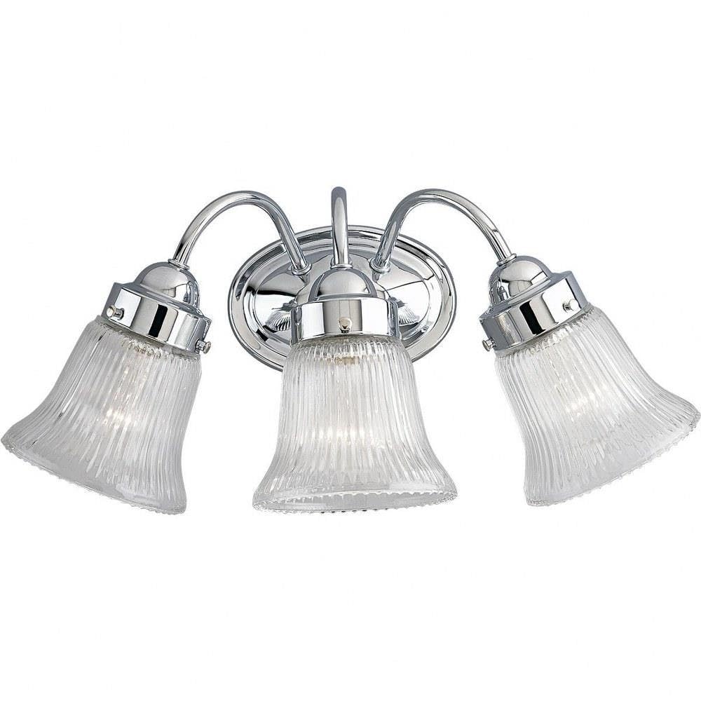 Progress Lighting P3289-15 3 Light Bath Fixture, Polished Chrome