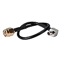 PC-CASE Rf Connector SMA Male to Ts9 Plug Right Angle with Coaxial Flexible Cable 0.5feet RG174 for WiFi Antenna LTE Antenna