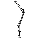 Knox Gear Boom Arm Microphone Stand for Podcasts, Studio Recording, Radio Broadcast, and Gaming, Microphone Desk Stand with 360-degree Rotation, Black