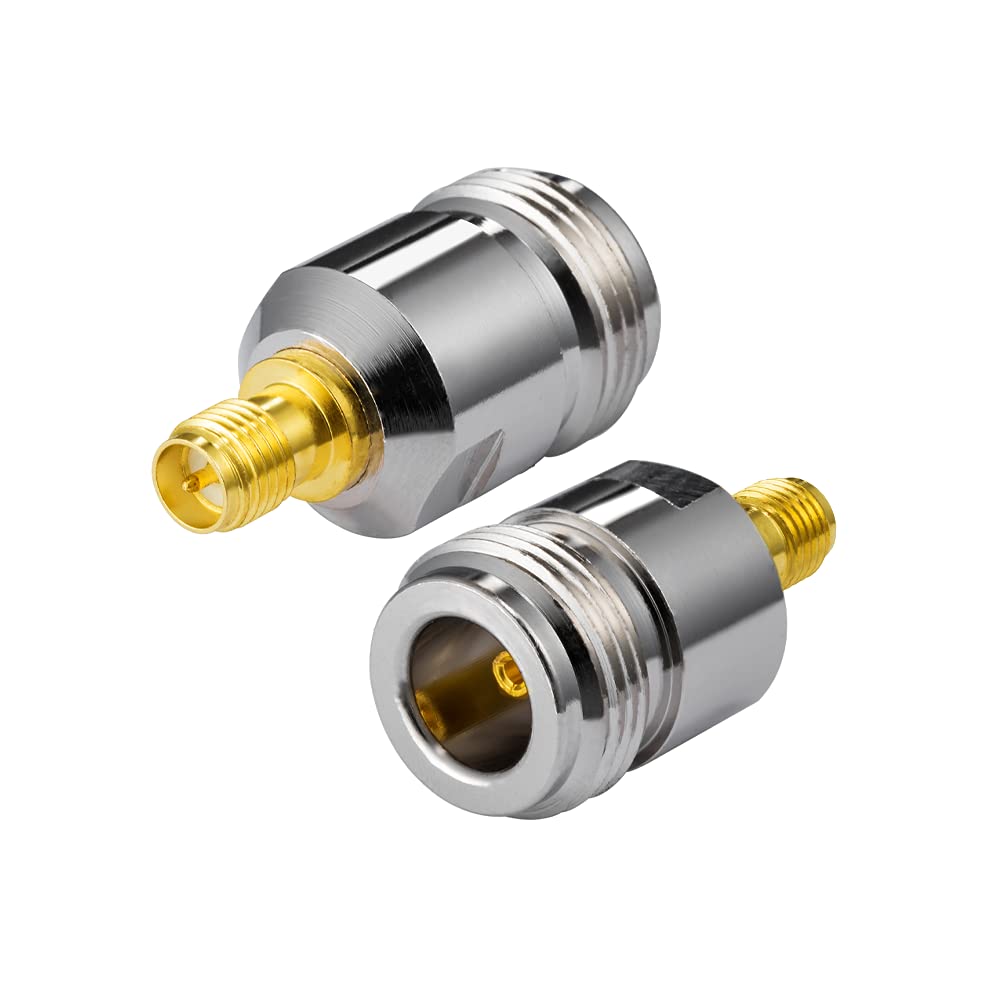 POBADY 2PCS RP-SMA Female to N-Type Female Adapter RP-SMA WiFi Antenna Adapter for WLAN Outdoor WiFi Antenna RPSMA WLAN 4G WiFi Router Wirelesse