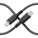 360 Electrical USB-C to USB-C Charging Cable - 5ft, Tangle-Free, Fast Charge Compatible, Ultra-Flow™ Braided, Durable Design