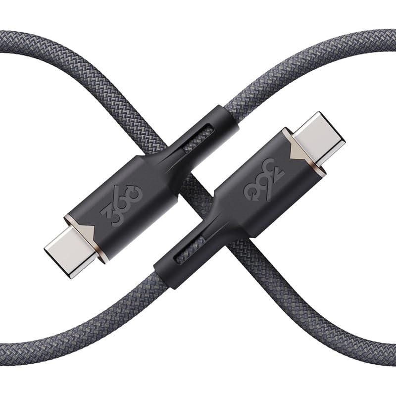 360 Electrical USB-C to USB-C Charging Cable - 5ft, Tangle-Free, Fast Charge Compatible, Ultra-Flow™ Braided, Durable Design