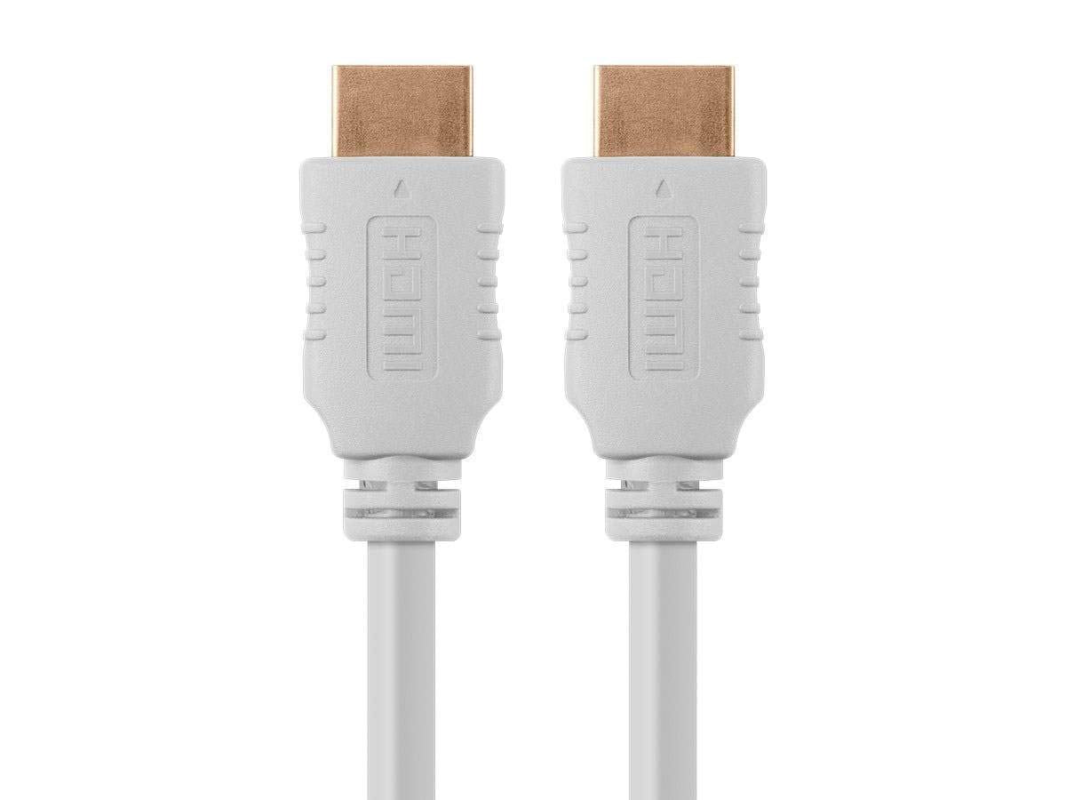 Monoprice 4K High Speed HDMI Cable - 4K60Hz, 18Gbps, HDR, 3ft, White