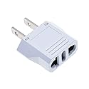 (10 Pack) ALINNA US Plug Adapter, EU AU CN to US America Travel Plug Adapter AC Outlet Power Converter White