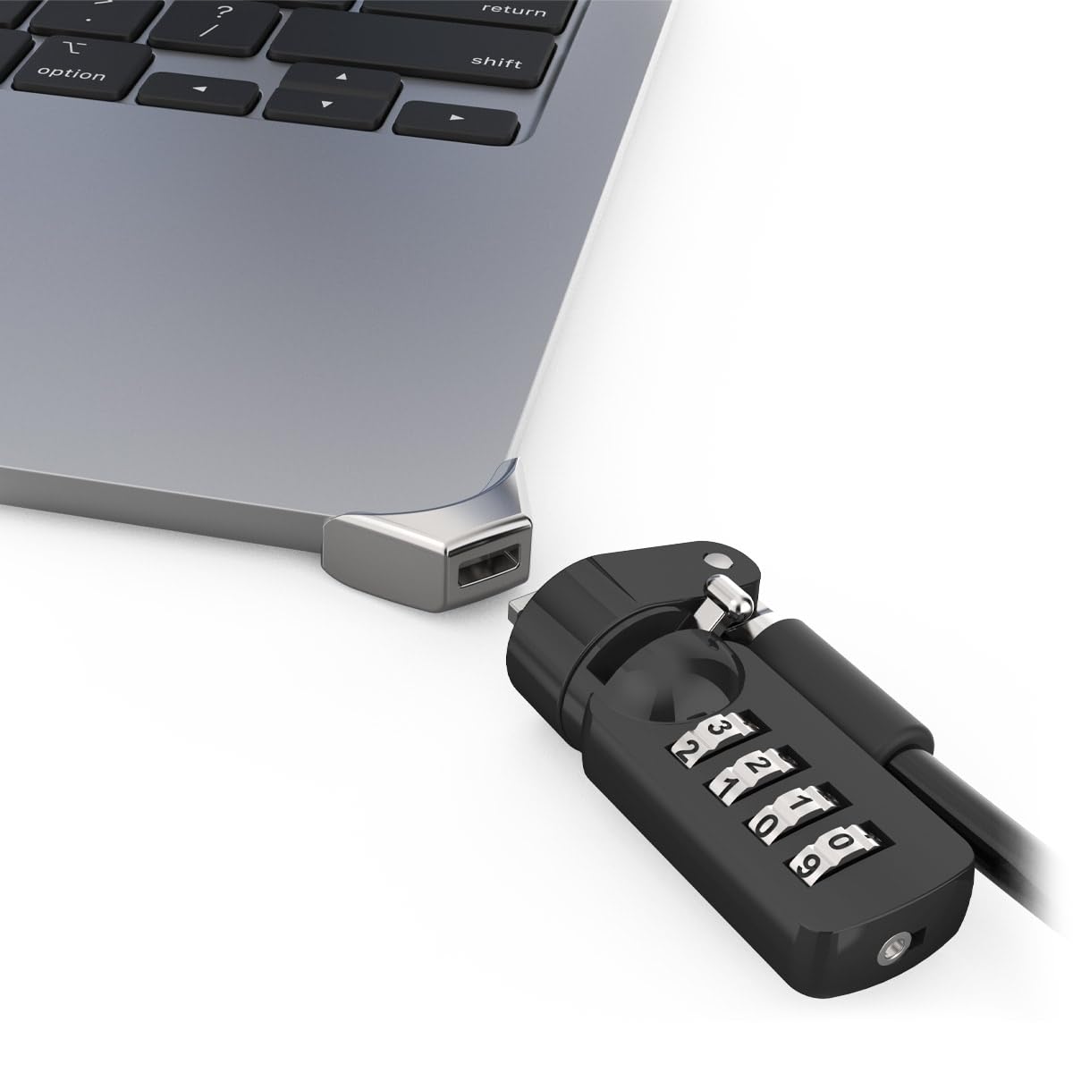 Compulocks Ledge Adapter for MacBook Air 15-inch (M2/M3/M4/M5) (Corner Lock) with Combination Cable Lock