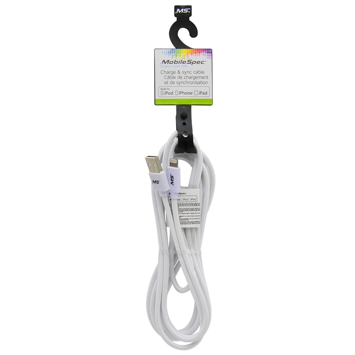 MobileSpec MB06624 10 Foot Lightning Compatible Cable - White