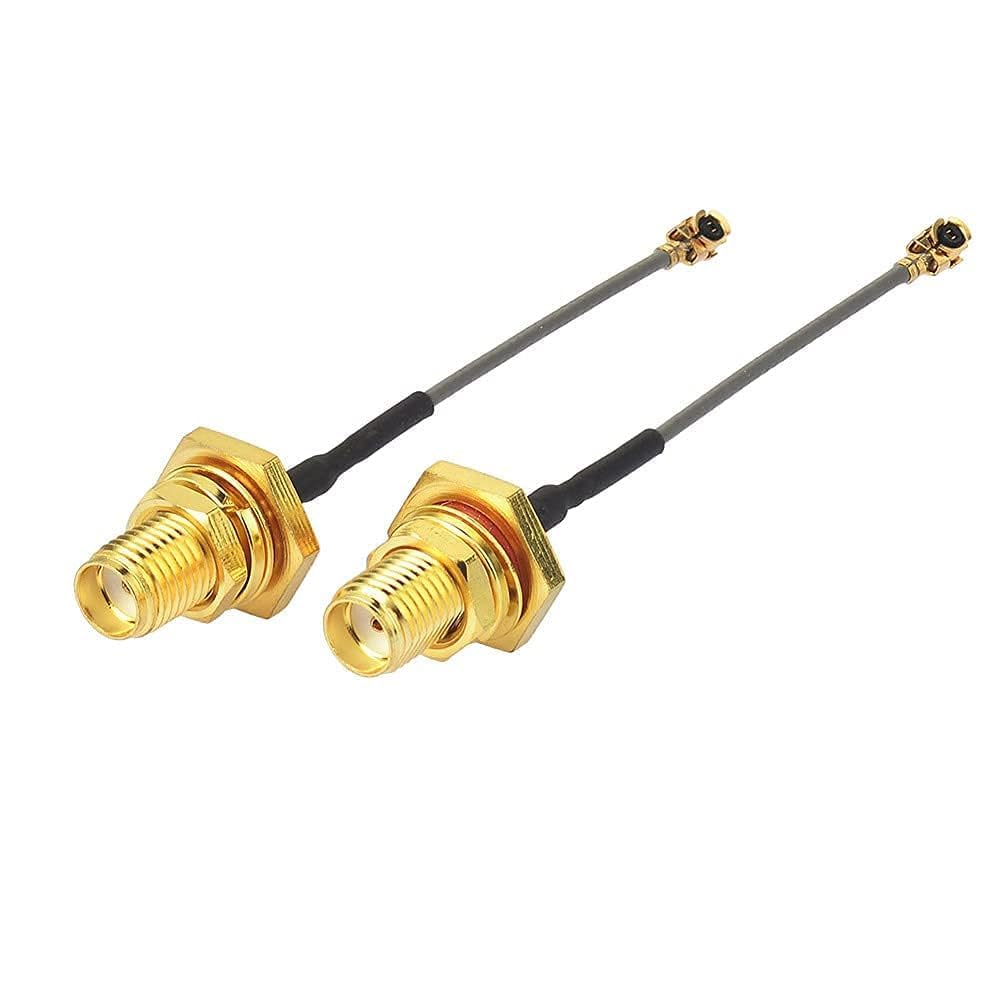 Superbat 2" Mini PCI to SMA Female Low Loss Coaxial Cable for Wireless Routers Mini PCIe Cards Network Extension Bulkhead Pigtail PCI WiFi WAN