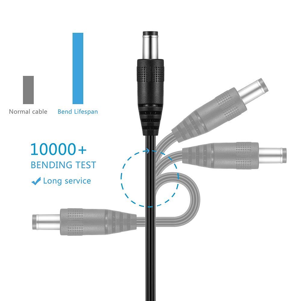 12V 1.5A/2A AC Adapter Power Supply Compatible WD Western Digital My Book Essential External Hard Drive HDD Charger Cord-6.6 Ft