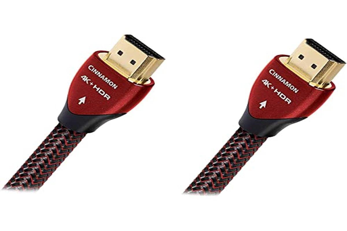 AudioQuest Cinnamon 1m (3' 4" feet) Black/Red HDMI Cable, Black; Red