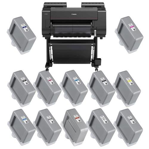 Canon imagePROGRAF PRO-2000 24" Pro Large-Format Inkjet Photo Printer, Bundle PFI-1100 160ml Pigment Ink Tank Bundle