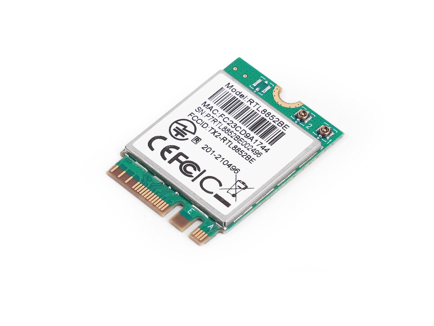 1pc RTL8852BE Wireless NIC, 2.4G/5GHz Dual-Band WiFi 6, Bluetooth 5.2, Compatible with Jetson Orin, reTerminal, SenseCAP, Home Assistant