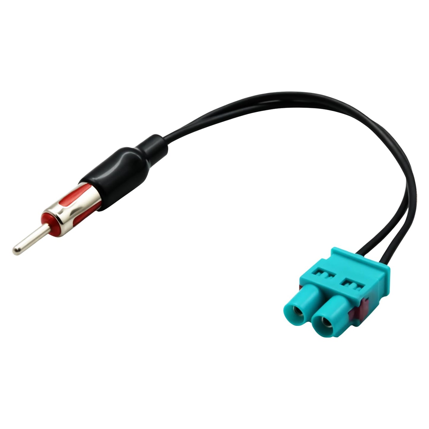 Car Radio Antenna Dual Fakra (Z) to DIN ISO Adapter Plug Compatible with A3 A4 V-W Volvo