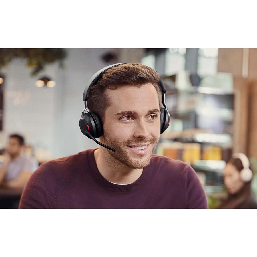 Jabra Evolve2 65 UC Wireless Headphones with Link380a, Stereo, Black - Wireless Bluetooth Headset for Calls and Music, 37 Hours of Battery Life…
