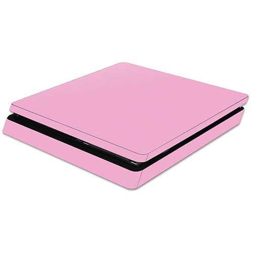 MightySkins Skin Compatible with Sony PS4 Slim Console - Solid Pink | Protective, Durable, and Unique Vinyl Decal wrap Cover | Easy to Apply, Remove