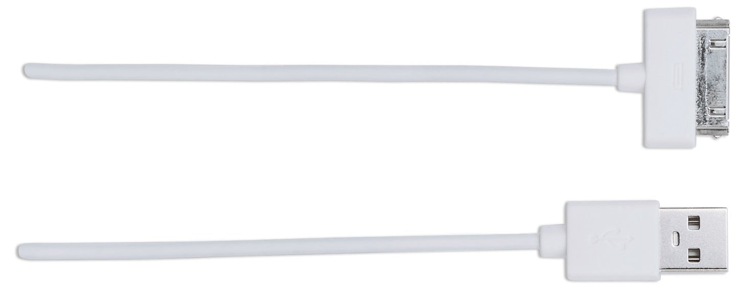 Manhattan 391856 A Male to 30-Pin Male, iLynk USB Cable for iPhone, iPod, White (4 feet)