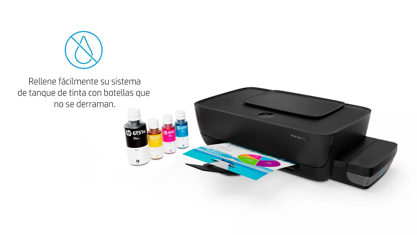 HP Ink Tank 115 Colour Inkjet Printer 4800 x 1200 dpi A4 - inkjet printer (1000 pages per month, 4800 x 1200 dpi, PCL 3, 8 ppm, 5 ppm, 60 sheets)