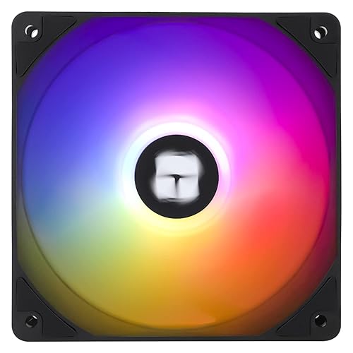 Thermalright TL-C12C-S CPU Fan 120mm ARGB Case Cooler Fan, 4pin PWM Silent Computer Fan with S-FDB Bearing Included, up to 1550RPM Cooling Fan