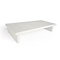 CIDS Monitor Stand Pine 3/4" White Flat Paint 43.5 x 12 x 4.75 TV Wood Shelf Riser Furniture Desk Assembled Made in USA New