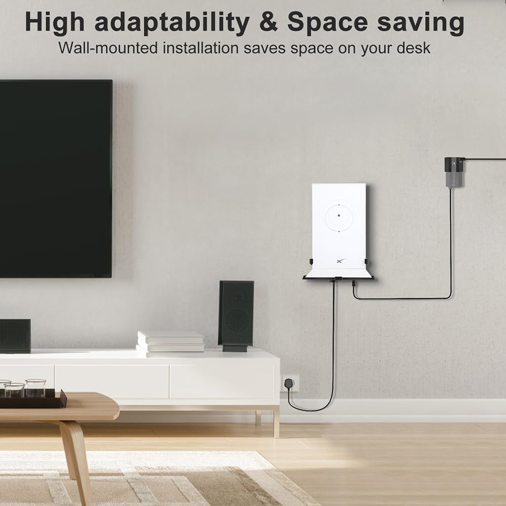 Fanrte for Starlink Router Ethernet Adapter Wall Mount,Starlink Internet Adapter Wall Brackets Mounting Kit for Star Link Ethernet Adap-TER, Space