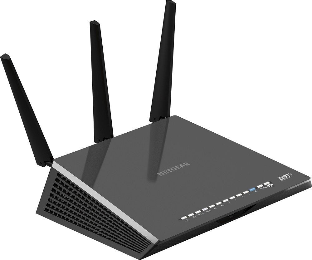 NETGEAR - Nighthawk DST AC1900 (R7300) Wireless-AC Gigabit Router with DST Adapter - Black