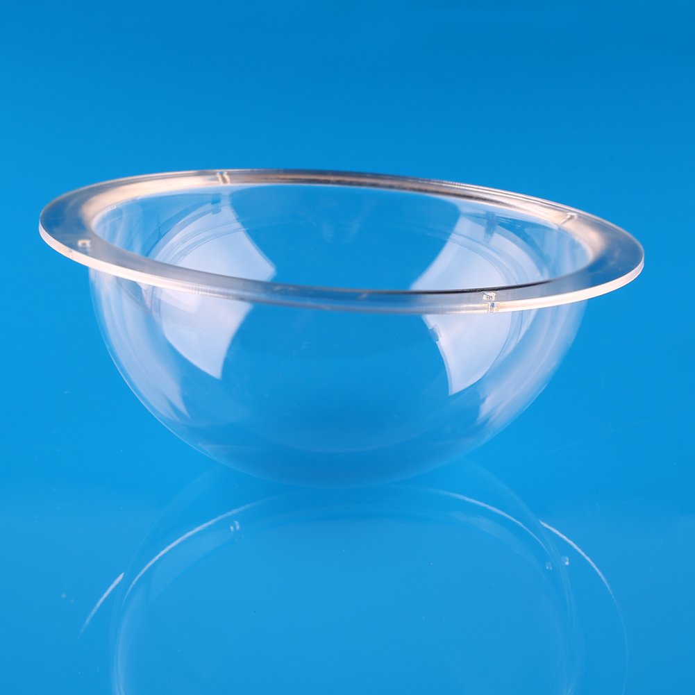 Ricrrover Diameter 6 Inch/150mm w/4 Holes Clear Acrylic Dome Flange Clear Plastic Hemisphere Indoor/Outdoor CCTV Replacement Clear Dome Camera Cover