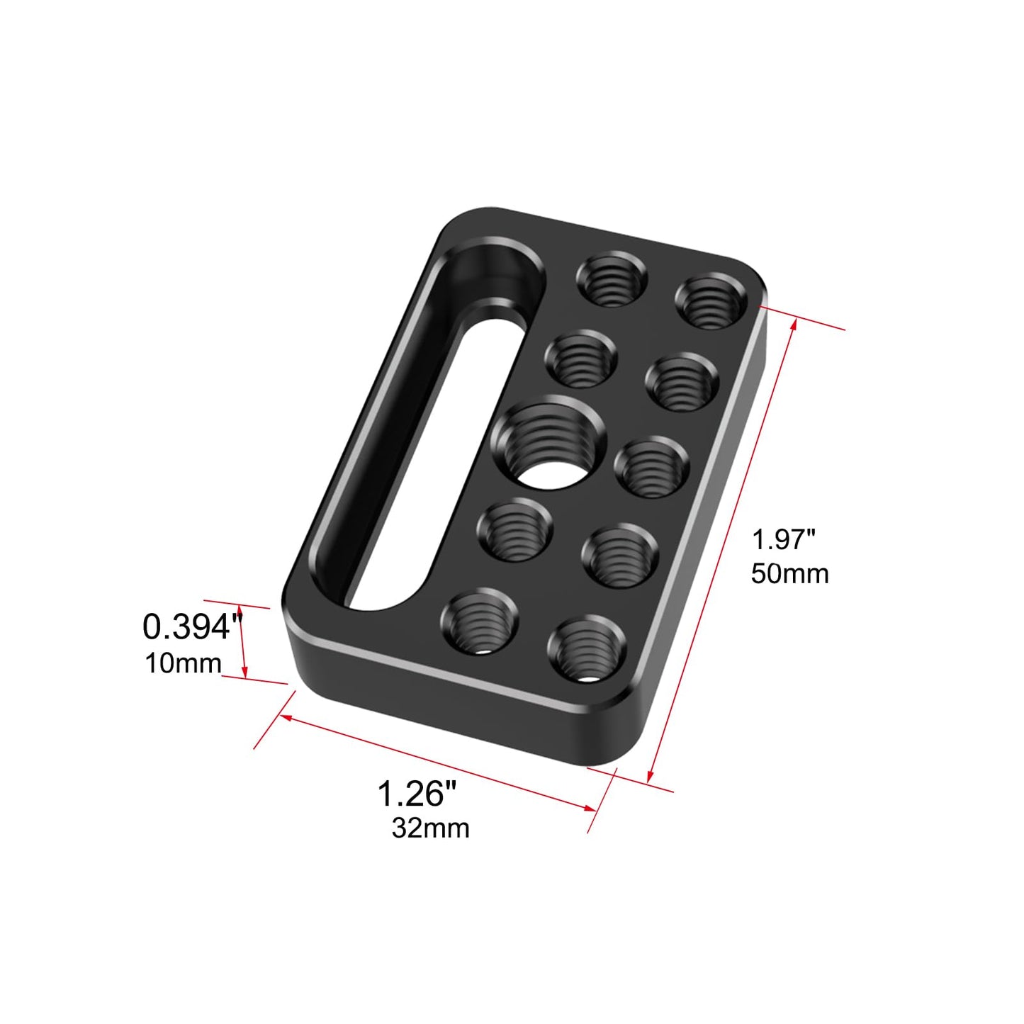 DINESK Camera Cheese Plate with 1/4" & 3/8" Threads, Extension Cheese Plate for DSLR Camera/Tripod/Battery and Other Photography Accessories (1406)