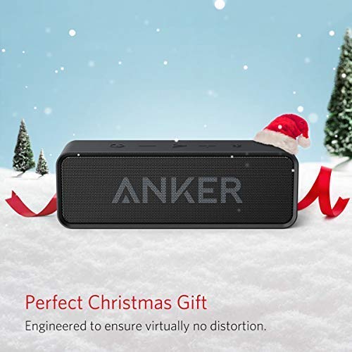 Anker Bluetooth Speaker with Loud Stereo Sound, 24-Hour Playtime, 66 ft Range, Built-in Mic. Perfect Portable Wireless Speaker for iPhone, Samsung