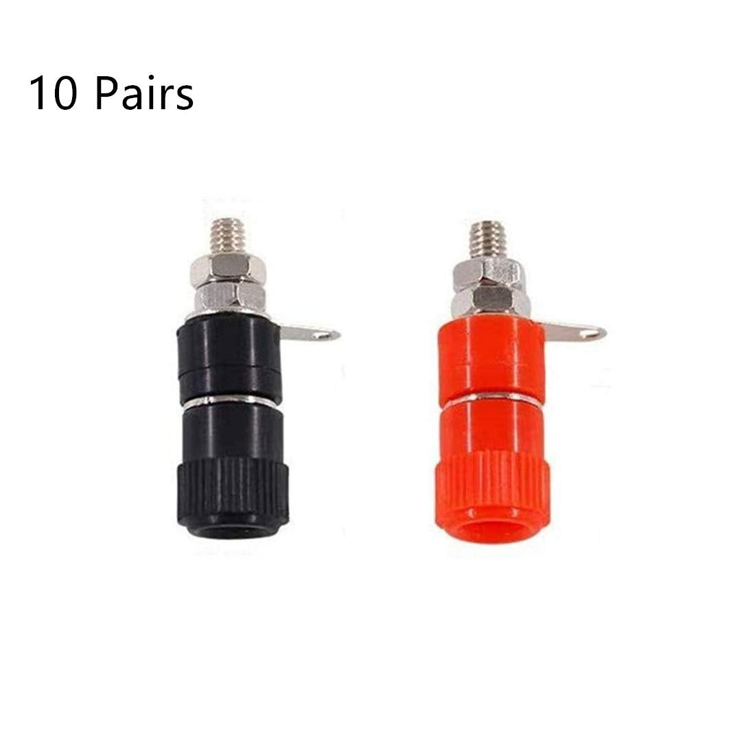 bnafes 4mm Banana Socket Kit Terminal Banana Binding Post Connector Jack Compatible for Arduino 10 Pairs