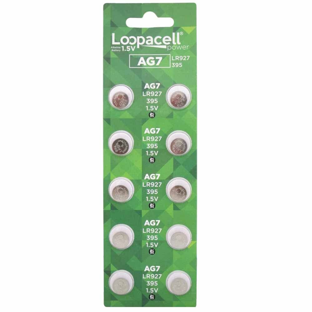 LOOPACELL (10) New AG7 395 LR927 SR927 Watch Batteries
