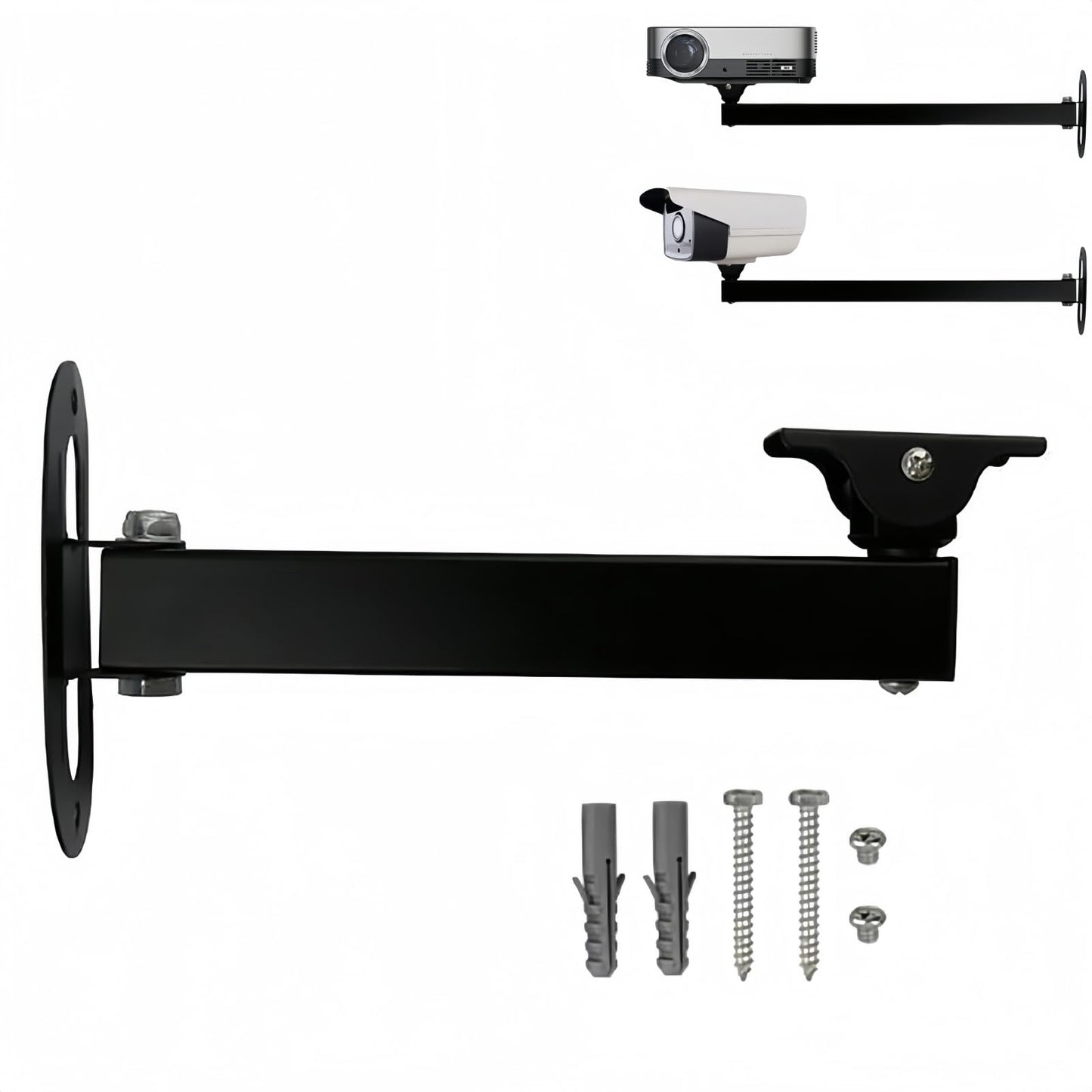 GledeYeTec 20cm Long Wall Corner Mount Bracket Arm, 7.87" Long Arm Bracket 180 Degree Rotatable Projector Wall Mount Stand Bracket for Security CCTV