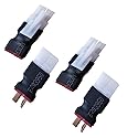 Yiqigou 2 Pairs Deans Style T-Plug Connector to BigTamiya Style Connector Conversion Adapter RC Male Female Connector for RC FPV Drone Car Truck Lipo