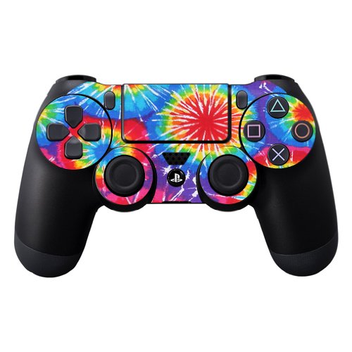 Protective Vinyl Skin Decal Skin Compatible with Sony Playstation DualShock 4 Controller wrap Sticker Skins Tie Dye 1