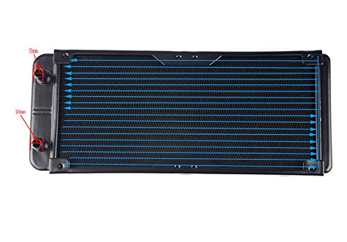 BXQINLENX 18 Pipe Aluminum Heat Exchanger Radiator for PC CPU CO2 Laser Water Cool System Computer 240mm(A)