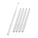 Uxcell 5 Sections Telescopic Antenna, 12 Inches 310mm Long for AM FM Radio TV, 5 Pcs Communications for Home Theater, Silver Tone