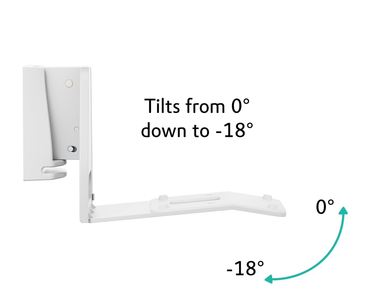 ynVISION.DESIGN Wall Mount Compatible with Sonos Era 300 Speakers - Pair - Tilt 18°/Swivel ±21° - Cable Management - Concrete/Brick/Wood Stud Mounting