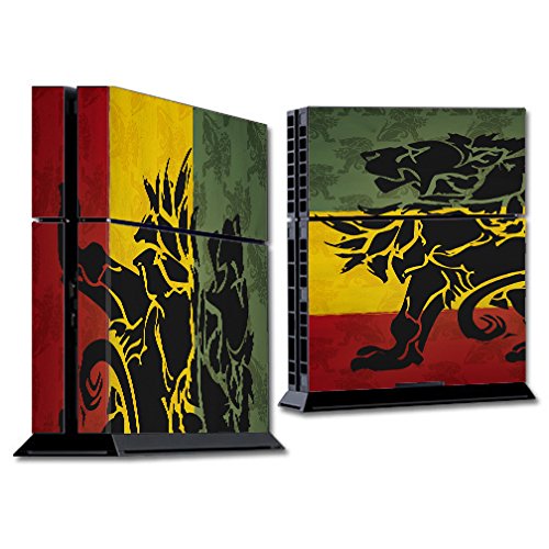 Skin Decal Vinyl Wrap for PS4 Sony Playstation 4 Console (skins only) - Rasta Lion Africa