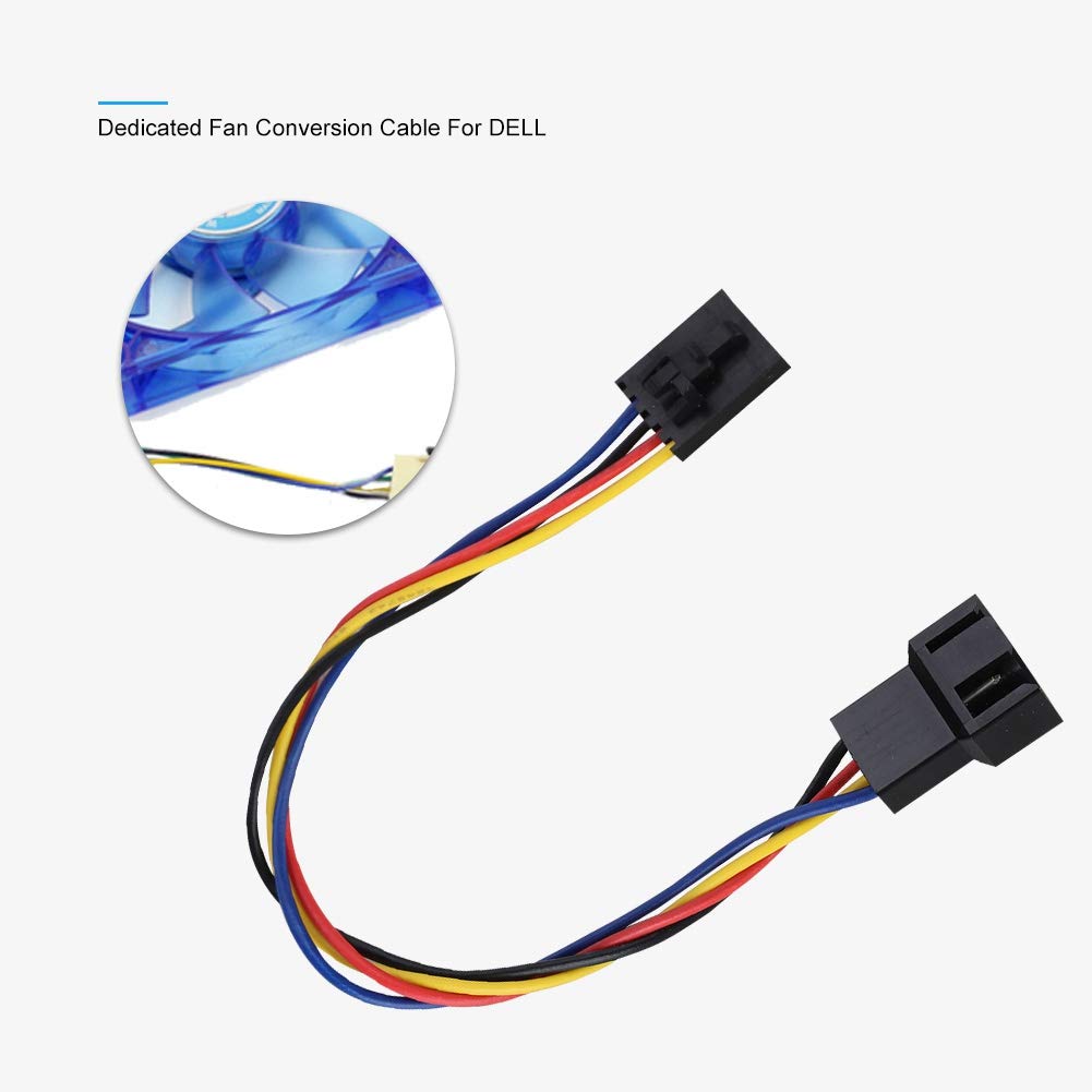 Wendry 5Pin to 4Pin Adapter Cable, 5Pcs 4Pin Extension Cable Interface Connector Converter Dedicated, Fan Adapter Cable for Dedicated Fans