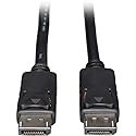 Tripp Lite 4K DisplayPort Cable with Latches, Male-to-Male, DP to DP, 4K @ 30Hz and 2K @ 60Hz, 25 Feet / 7.62 Meters, Lifetime Warranty (P580-025)