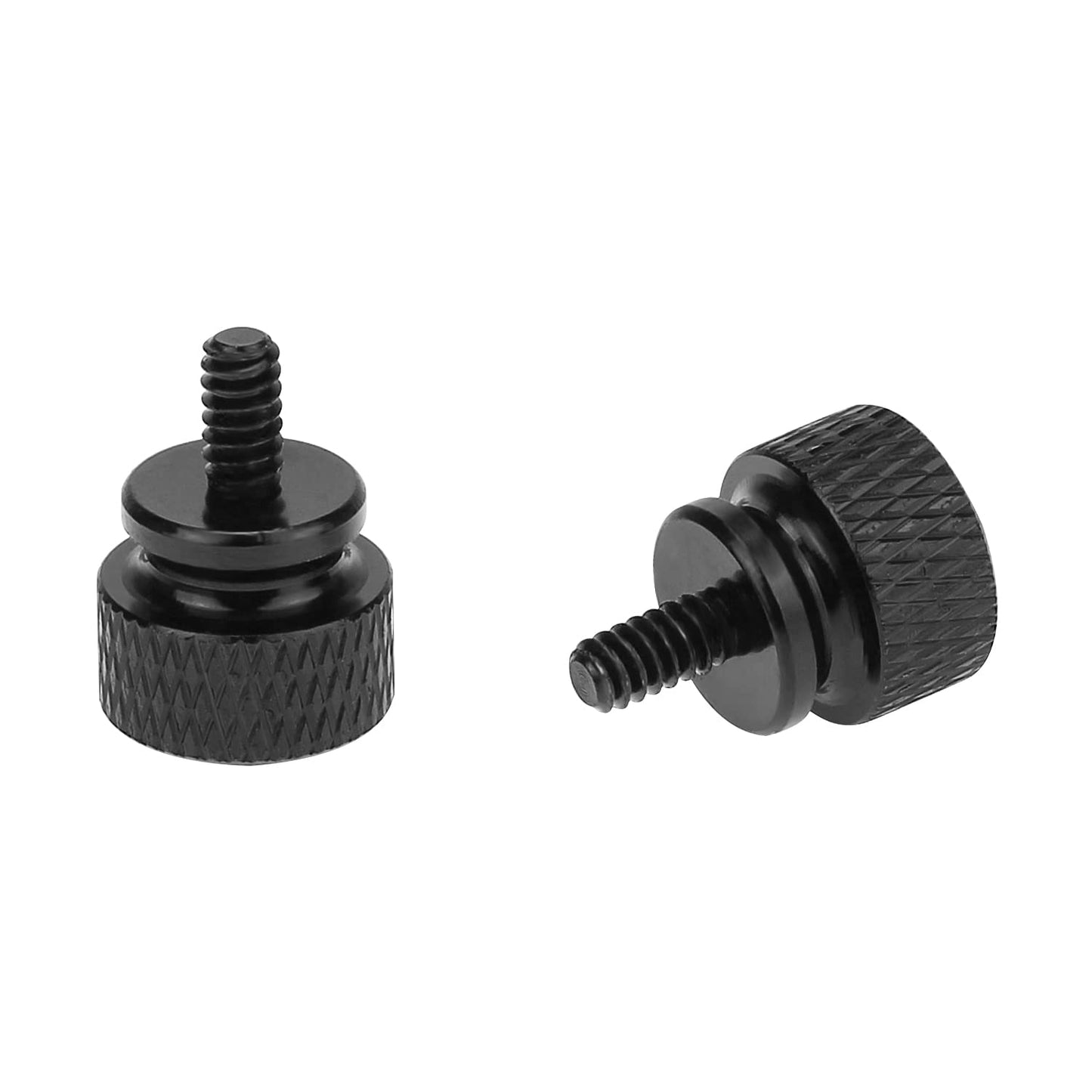 HELIFOUNER 10 Pieces 6-32 Thread, Black Color Anodized Aluminum Computer Case Thumbscrews, Thumb Screws for Computer Case/Cover/Power Supply/Hard