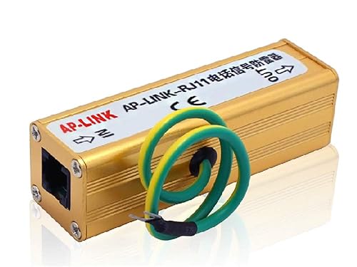 Tekit Telephone Fax RJ-11 RJ11 Surge Protector Thunder Lightning Arrester Protection Device RJ11 Surge Protection SPD,Telecom RJ11 Telephone Modem