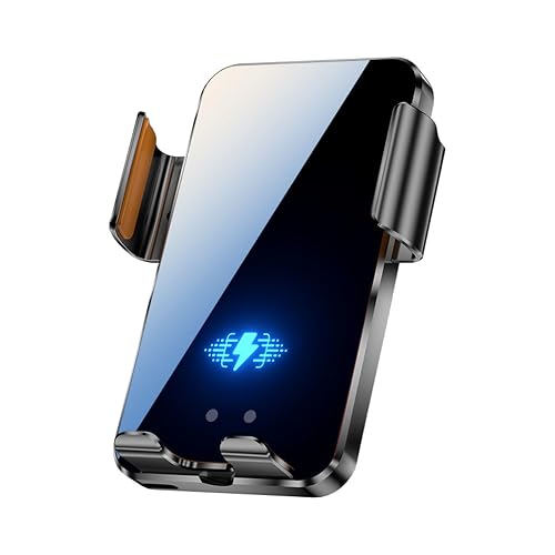 Wireless Car Charger Mount, 15W Fast Charging Auto Clamping Car Charger Phone Mount Phone Holder fit for iPhone 16 15 14 13 12 Pro Max 11 XR XS