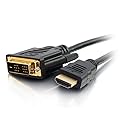 C2G 82029 1M HDMI to DVI-D High Speed Digital Video Cable, Monitor Adapter Cable, Full 1080p HD Suitable for PS4, Raspberry Pi, Roku, Xbox One, Blue