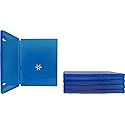 Square Deal Recordings & Supplies (5) Blue Game Cases - Compatible With Playstation 4 - 1 Disc Capacity - 14mm - #VGBR14PS4BL