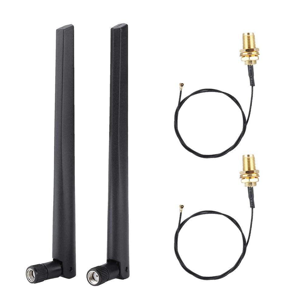Wendry Network Card Cable, Band 5DBi Antenna, for 9560NGW /9260AC/7265AC, MHF4 Pigtail Cable, 15cm, Network Interface Controller Adapter