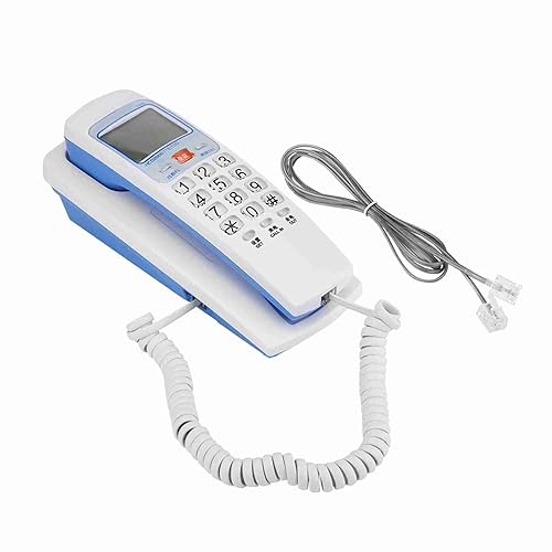 Landline Phone, /DTMF Trimline Corded Phone Caller ID Telephone Corded Phone Desk Put Landline Fashion Extension Telephone White