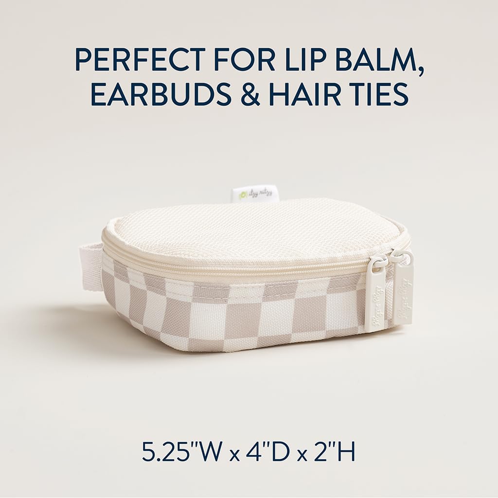 Itzy Ritzy Packing Cubes 3-Pack – Travel Organizers with Mesh Top, Double Zippers & Fabric Handle, Checkerboard