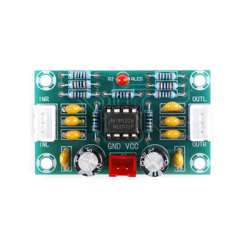 Rakstore 2pcs XH-A902 NE5532 Operational Pre-Amplifier Module Digital Audio Front Amplifier Board Preamplifier Tone Board 5 Times Rate Wide Voltage