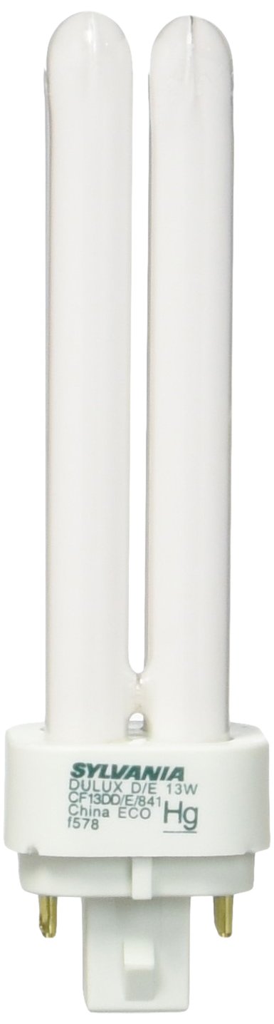 Sylvania Dulux D/E CFL Compact Fluorescent Light Bulb, 4 Pin, 13W, 10 Pack