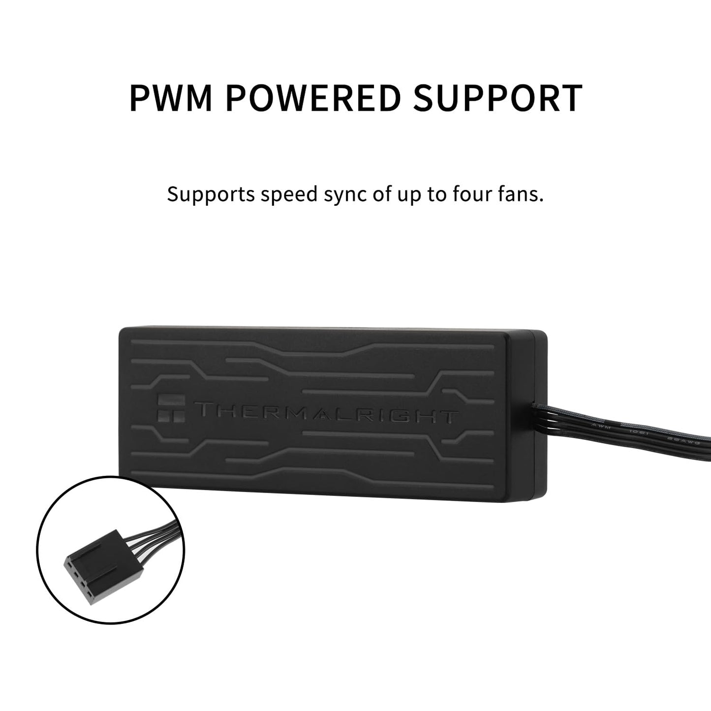 Thermalright Fan HUB X4 PC Cooler Fan Hub,Support 4 Groups of CPU Fans,SATA Power,Fan Cable Trimmer,PC CPU Cooling 4PIN for 12V Desktop Case Fan(Fan