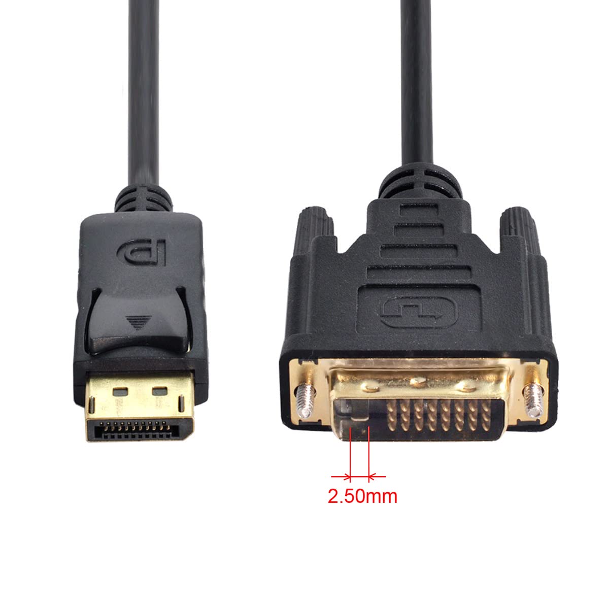 chenyang DisplayPort DP Male Source to DVI Male Single Link Video 1080p 60hz Cable 6ft 1.8m for DVI Monitor
